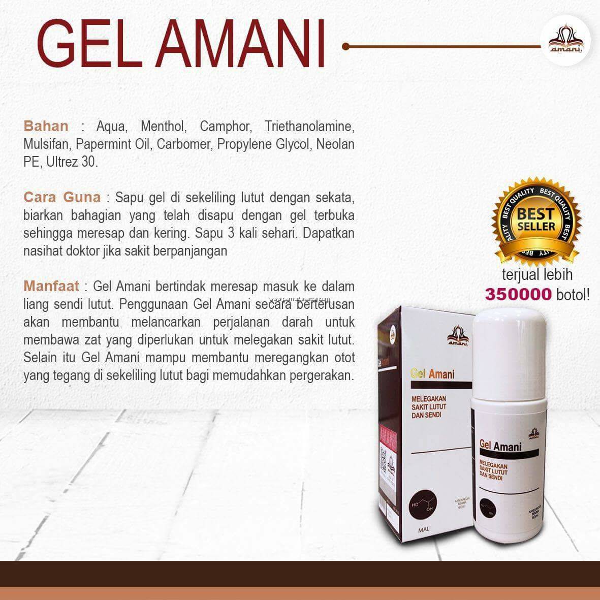 Gel Amani Malaysia - Asli Ubat Sakit Lutut