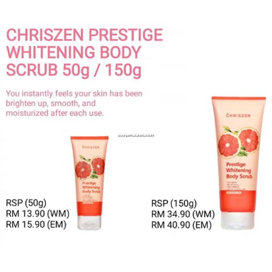 Chriszen Prestige Whitening Body Scrub For All Type Skin