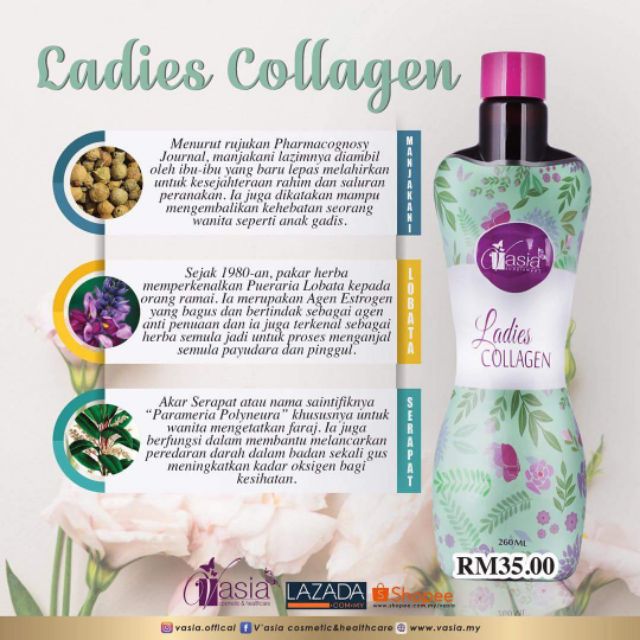 Super Jimat Sale V Asia Ladies Collagen Jus Kembali Dara 13 Sachet X 20ml 100 Original Direct Hq Free Gift Lazada