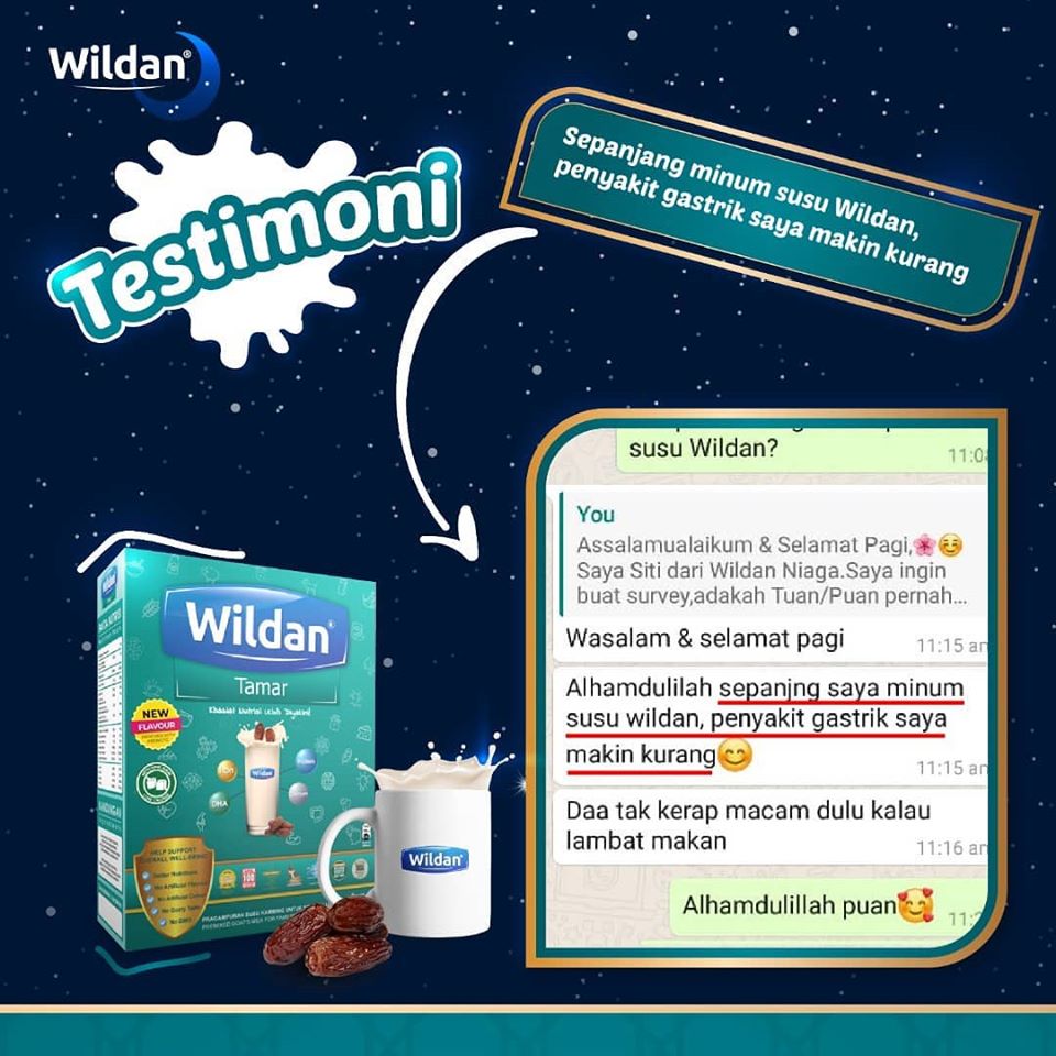 Wildan Susu Kambing Tamar 500g Pek Lama