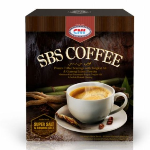 CNI SBS Coffee - Less Sugar (20 Stick) Super Salt u0026 Bamboo Salt